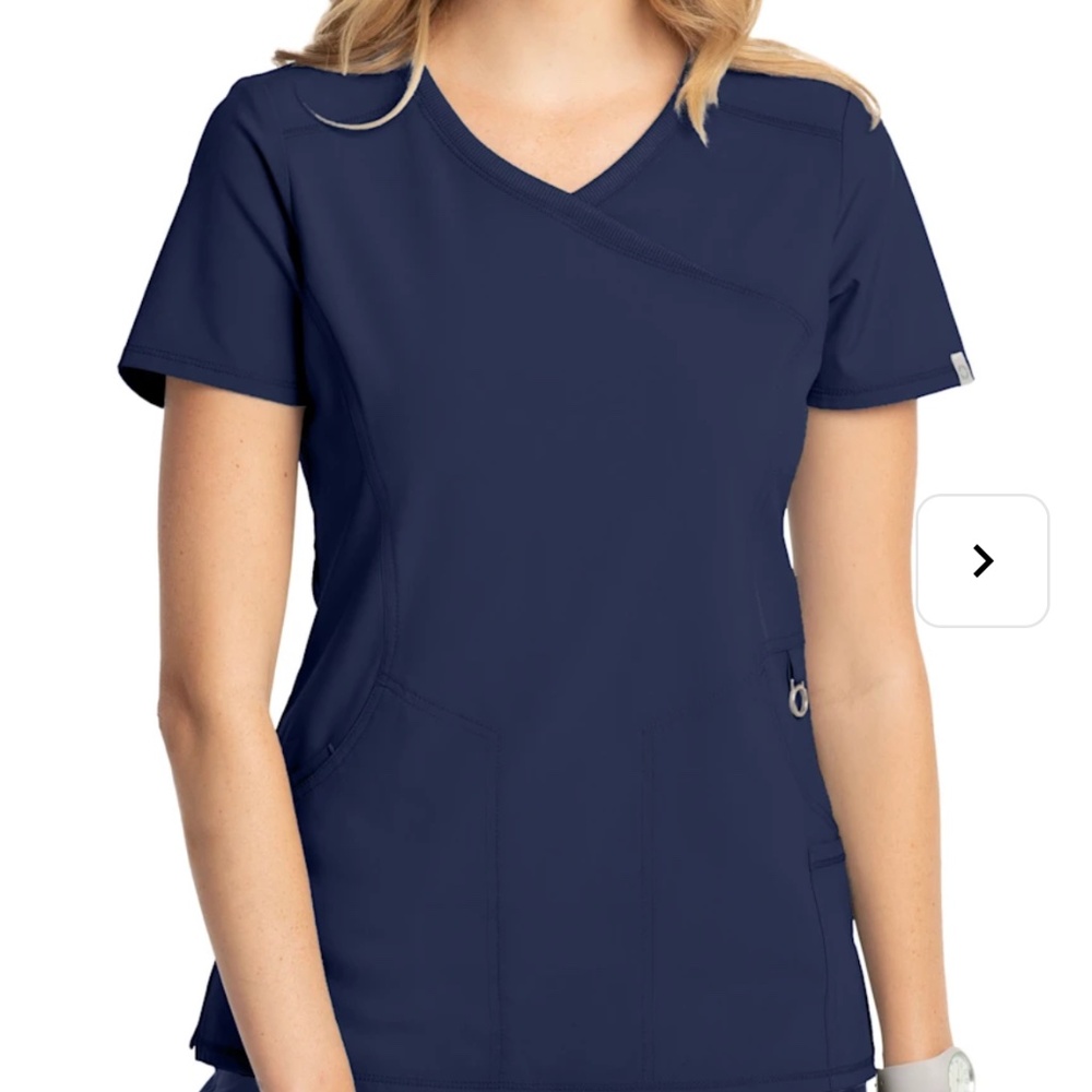 Navy infinity scrubs top